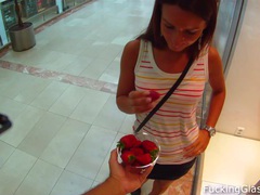 MistTube presents: Sweet strawberry fuck in a wc