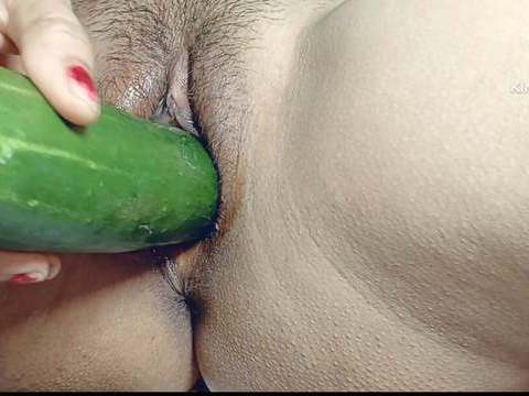 MistTube presents: I can't get any where big black cock so my small pussy fucked by big cucumber  in hindi