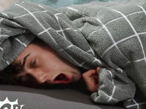 MistTube presents: Joey mills hides under the blanket so trevor brooks fucks his ass instead of the plastic toy - twinkpop
